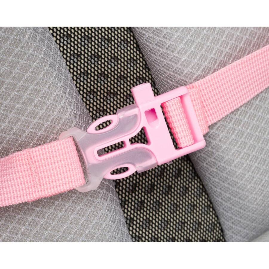 Praktyczny plecak z poliestru w kolorze granatowo-różowym na ergonomicznych szelkach - Peterson