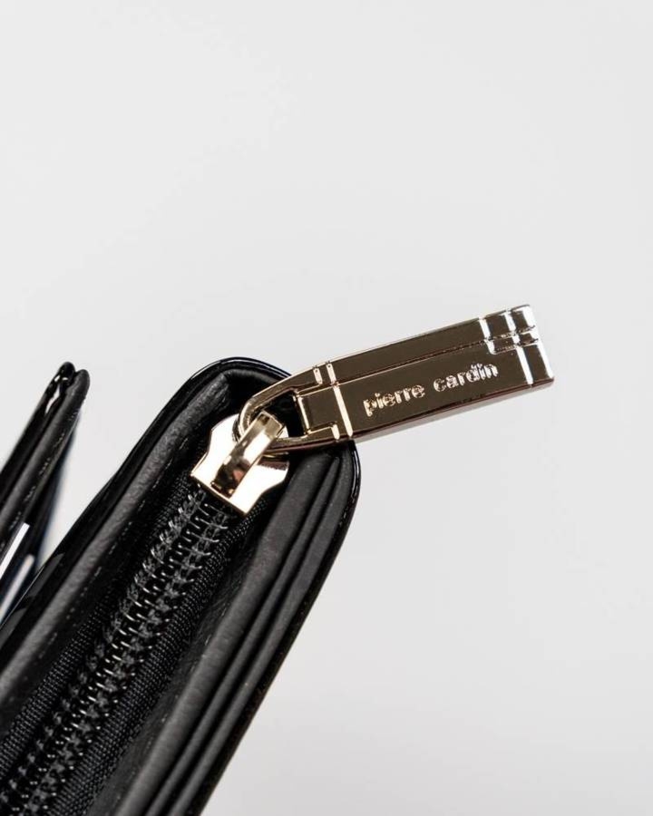 Portfel lakierowany Pierre Cardin [DH] 02 LEAF 106 czarny