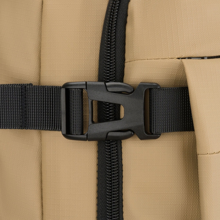 Duży plecak podróżny w kolorze khaki z miejscem na laptopa, dwukomorowy - Peterson