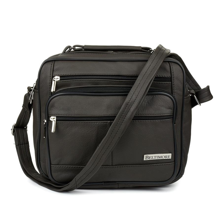 Brązowa pojemna SKÓRZANA TORBA męska do pracy Beltimore F72