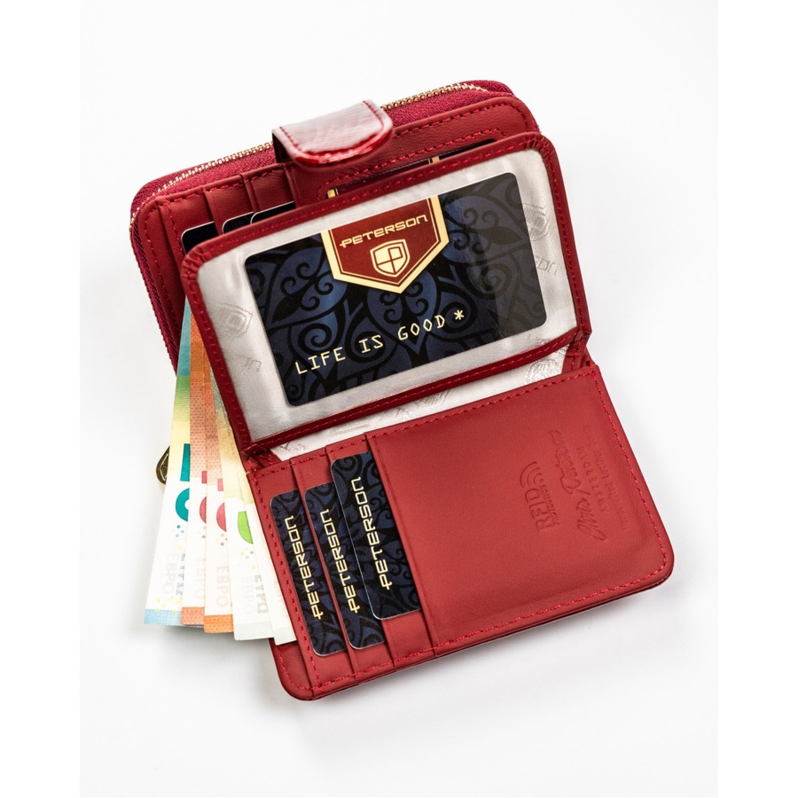 Portfel lakierowany Peterson PTN PH31-1-R czerwony