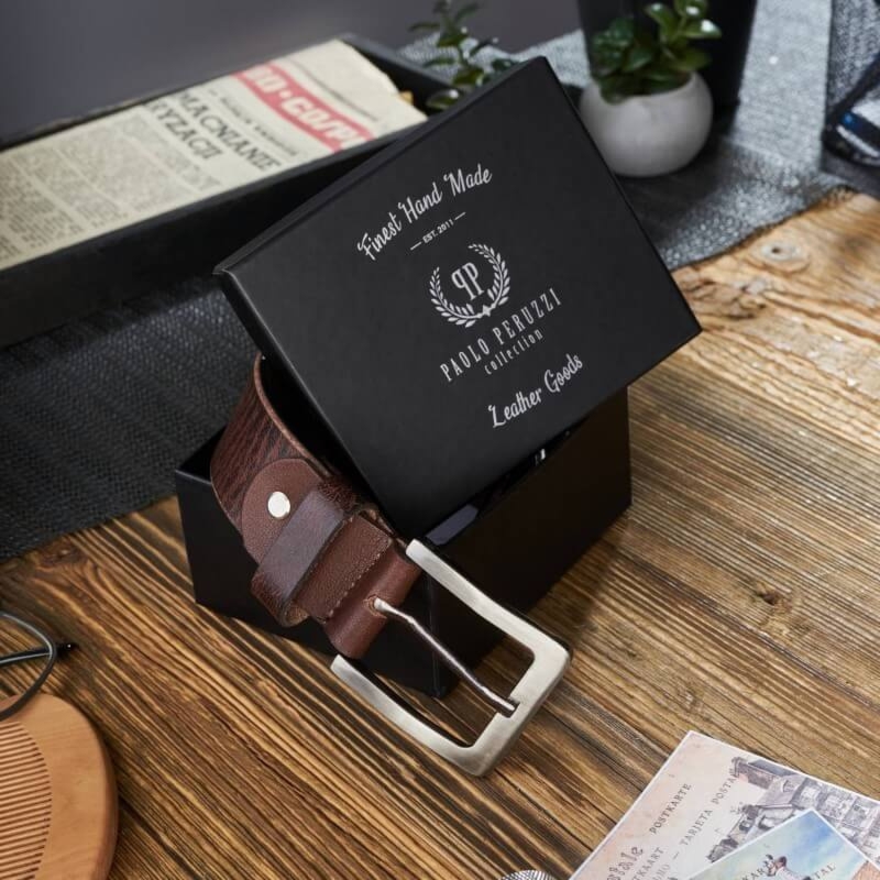 Pasek skórzany 100 CM PAOLO PERUZZI 05Z02100 brązowy