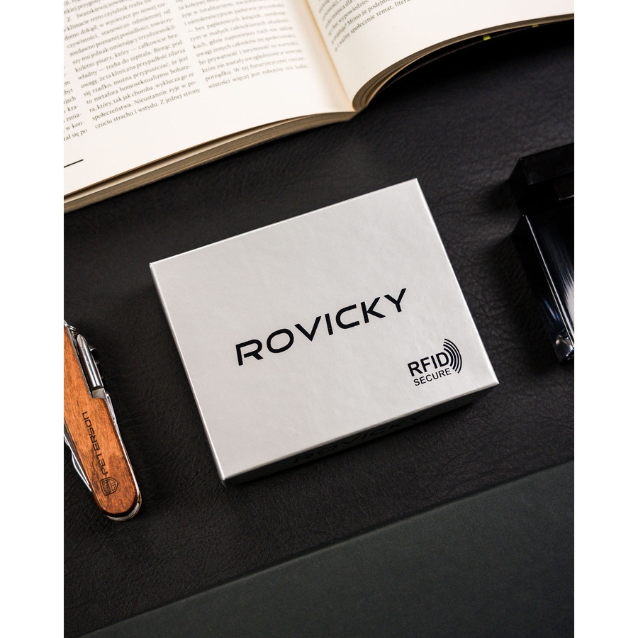Portfel męski Rovicky CPR-10L-NBAR czarny