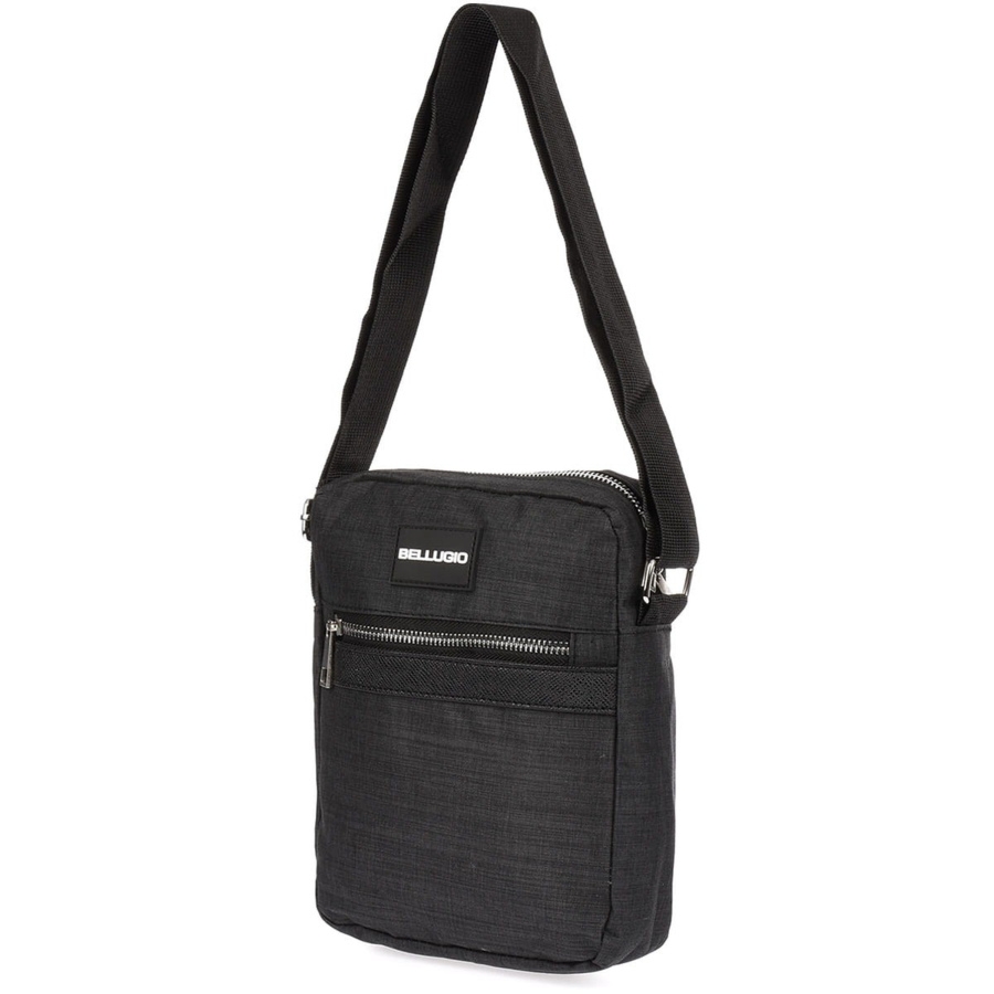 Torba na ramię męska saszetka listonoszka raportówka czarna lekka pojemna GR-7405