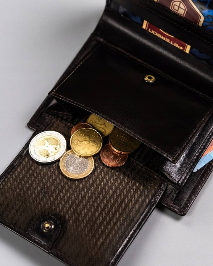 Portfel skórzany Peterson [DH] PTN 22310L-VT c. brązowy