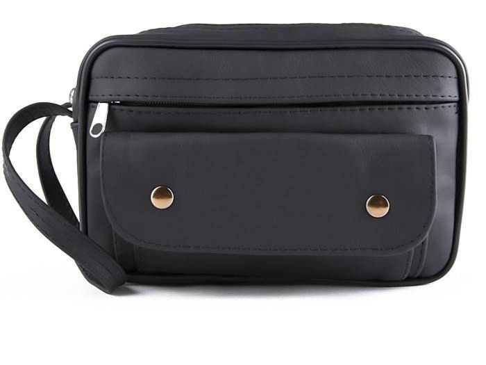 MĘSKA SASZETKA DO RĘKI WYKONANA Z POLSKIEJ SKÓRY NATURALNEJ POJEMNA G45