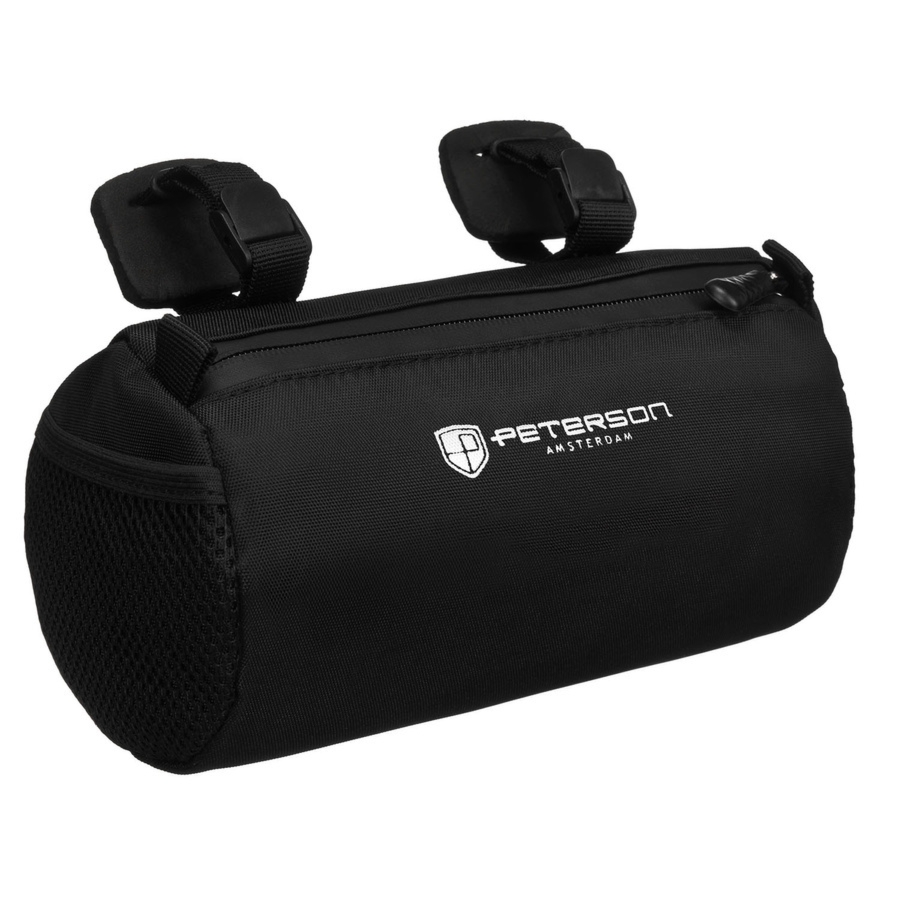 Czarna, wodoodporna sakwa rowerowa na kierownicę - Peterson