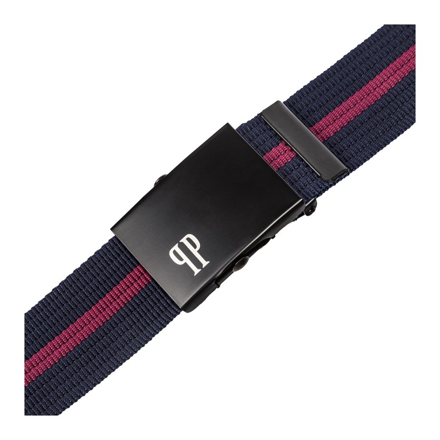 Pasek parciany męski granatowo- bordowy PAOLO PERUZZI PW-24-PP 125 cm