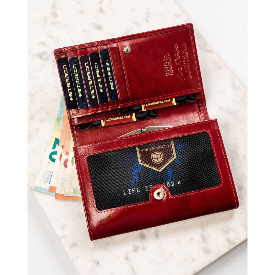 Portfel damski Peterson PTN 27079-TVT czerwony