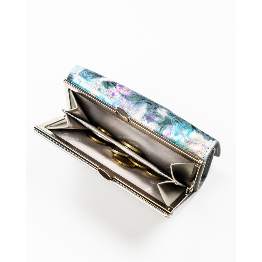 Wielokolorowy portfel ze skóry ekologicznej i naturalnej z systemem RFID - Peterson