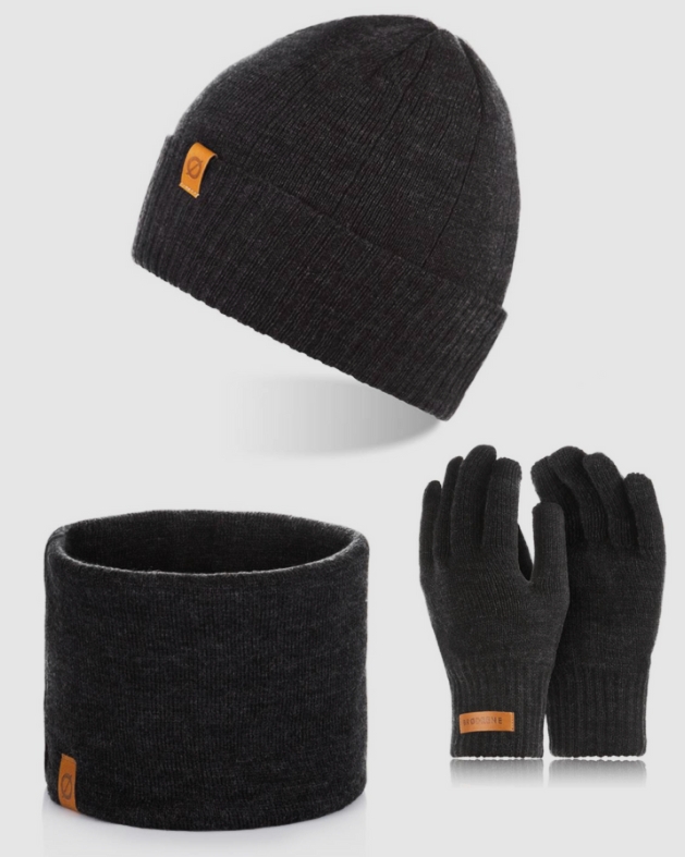 Komplet zimowy Brødrene 103152 czarny