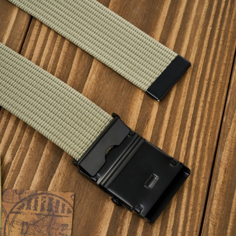 Pasek męski 105 cm pasek męski parciany khaki Paolo Peruzzi PW-27-105