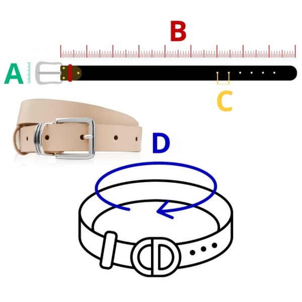 Pasek Damski Skórzany OPD-24 Brødrene Beżowy 90 cm