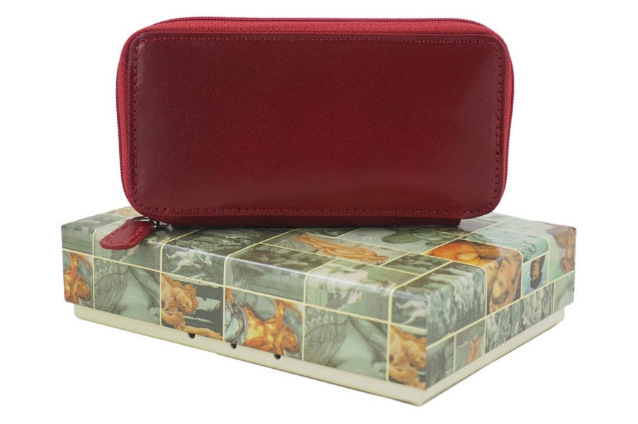 Etui skórzane na klucze BARBERINI'S czerwone 8183-13