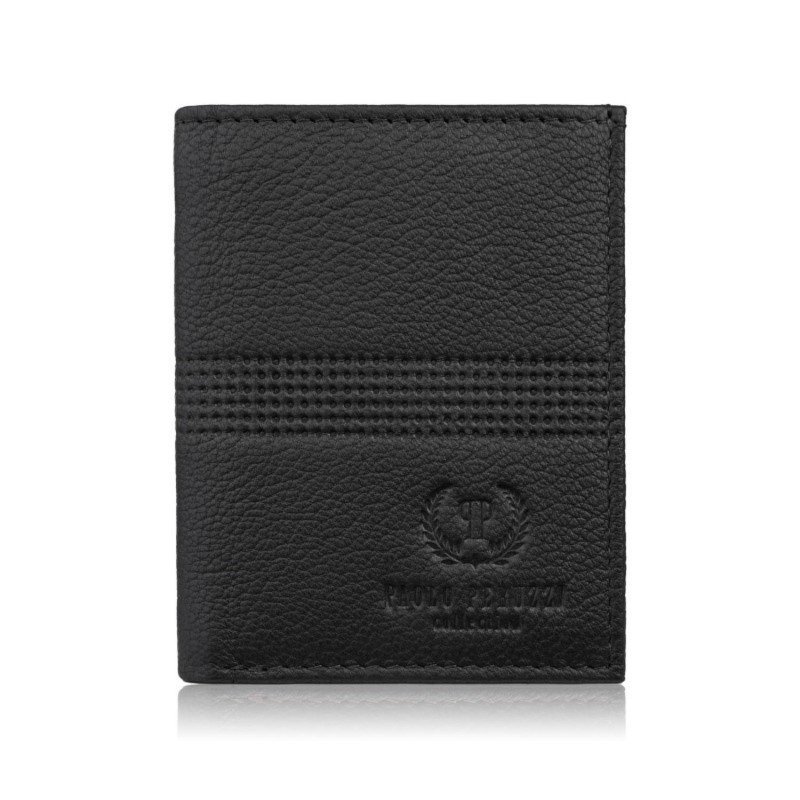 Portfel męski skórzany mały cienki pojemny kompaktowy RFID Paolo Peruzzi T-149-BL