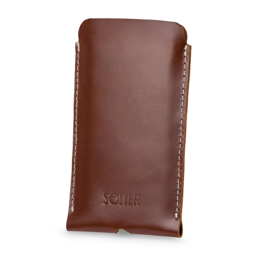 Skórzane etui na IPhone 11 Solier SA58 BROWN brązowe