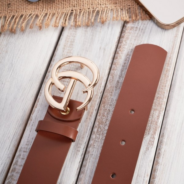 Skórzany Damski Pasek OPD-01 Brødrene Brązowy 110 cm