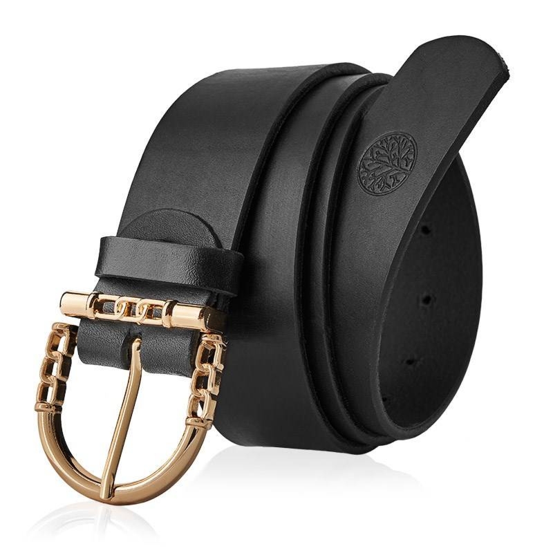 Skórzany pasek damski BETLEWSKI Czarny 85