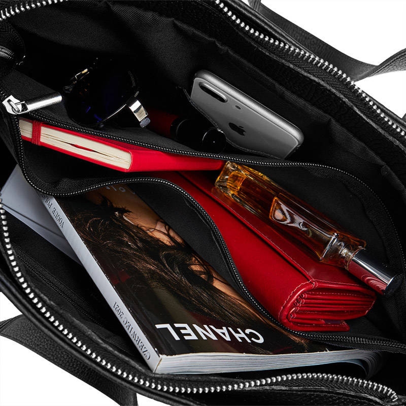 Shopperka skórzana BETLEWSKI TWB-DOL-40-CZAR czarna