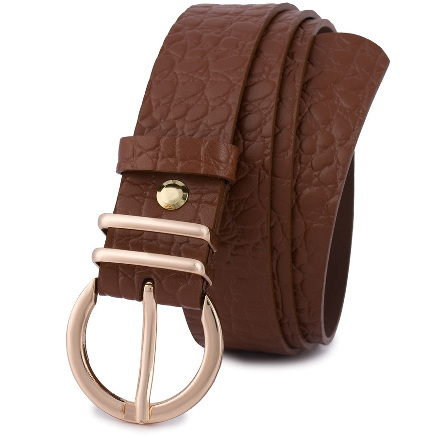 Pasek skórzany BELTIMORE r.90-105 cm E58 brązowy