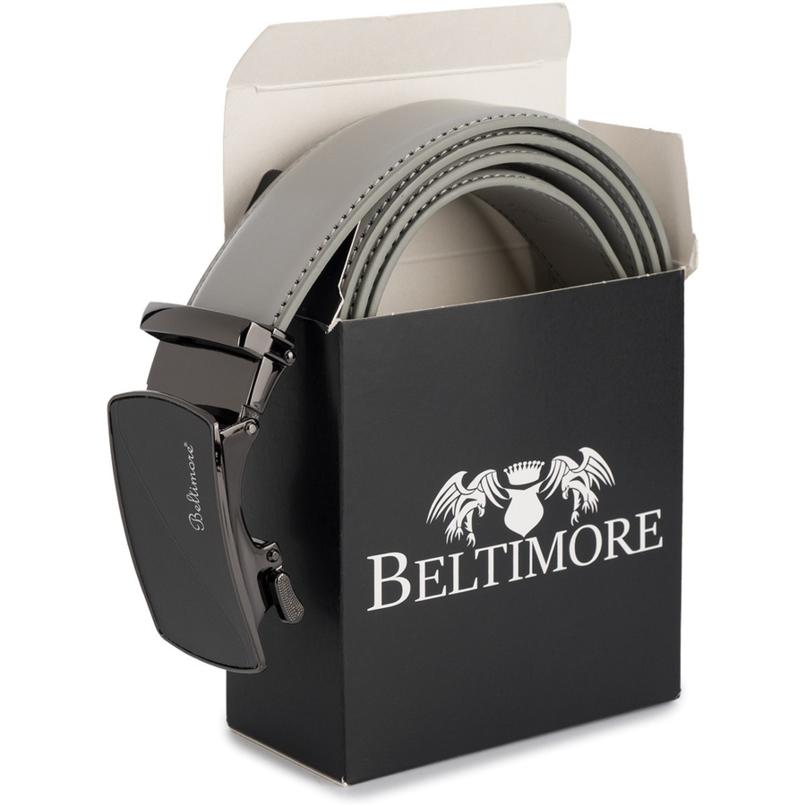 Pasek męski skórzany klamra automatyczna brązowy Beltimore A47 : Rozmiar pasków - r.120-135 cm