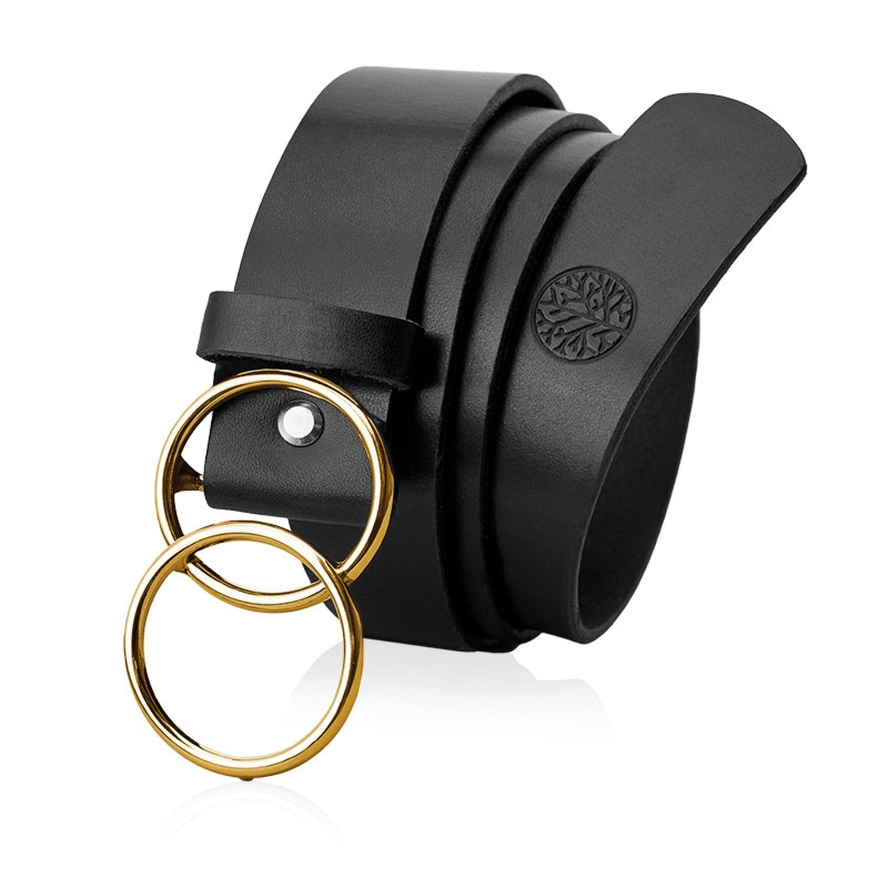 Pasek skórzany BETLEWSKI LIC35-D3-ZL CZAR 115