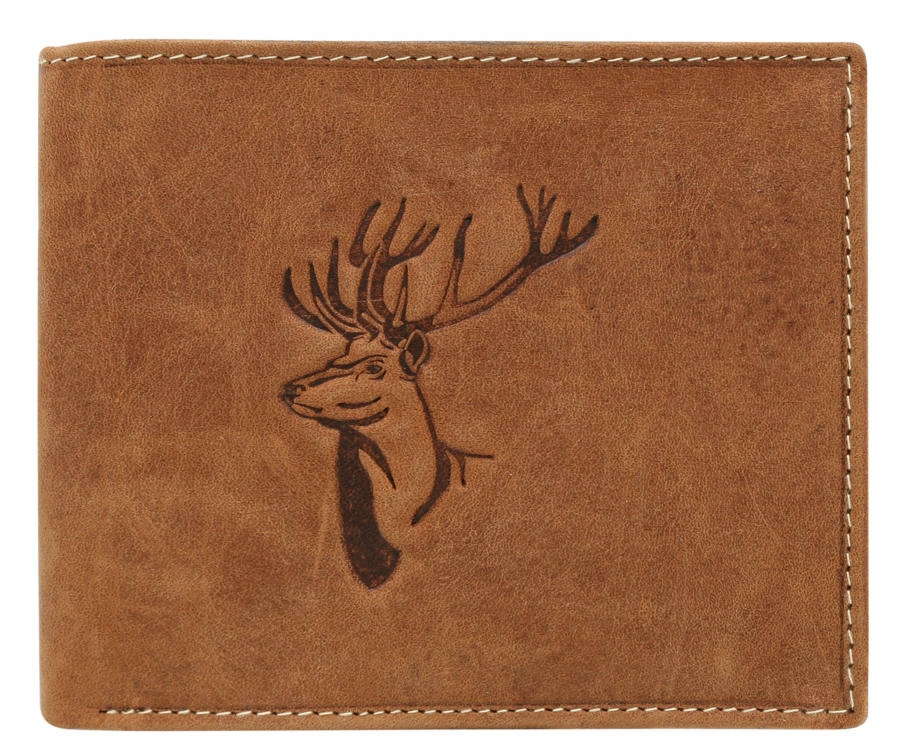 Duży portfel męski z nubukowej skóry naturalnej — Always Wild