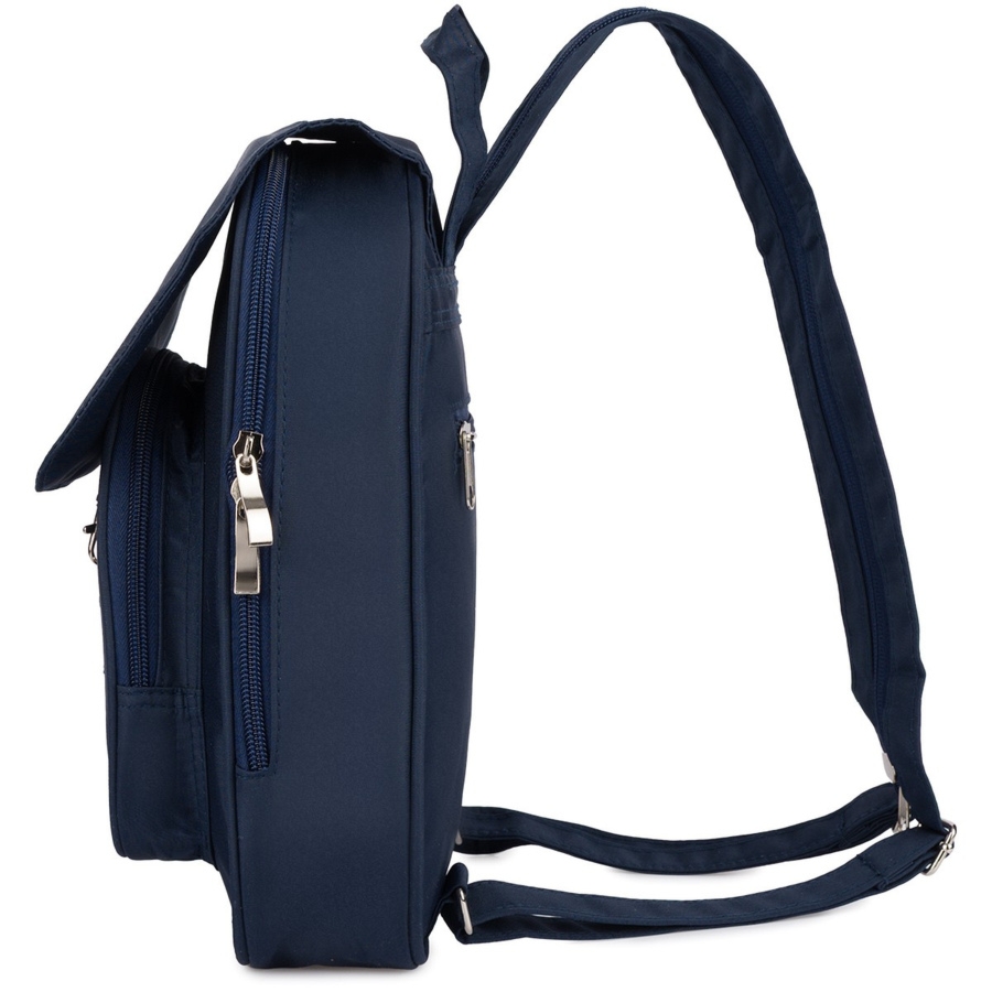 Plecak plecaczek damski mały lekki wodoodporny elegancki granatowy Beltimore R34