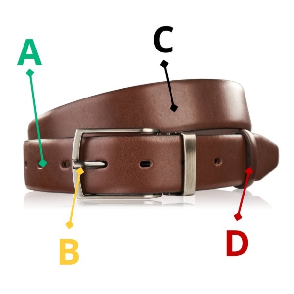 Pasek Skórzany Męski OPM-11 Brødrene Brazowy 100 cm