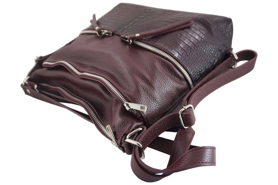 Shopperka plecak 2w1 BARBERINI'S bordowa 867-5