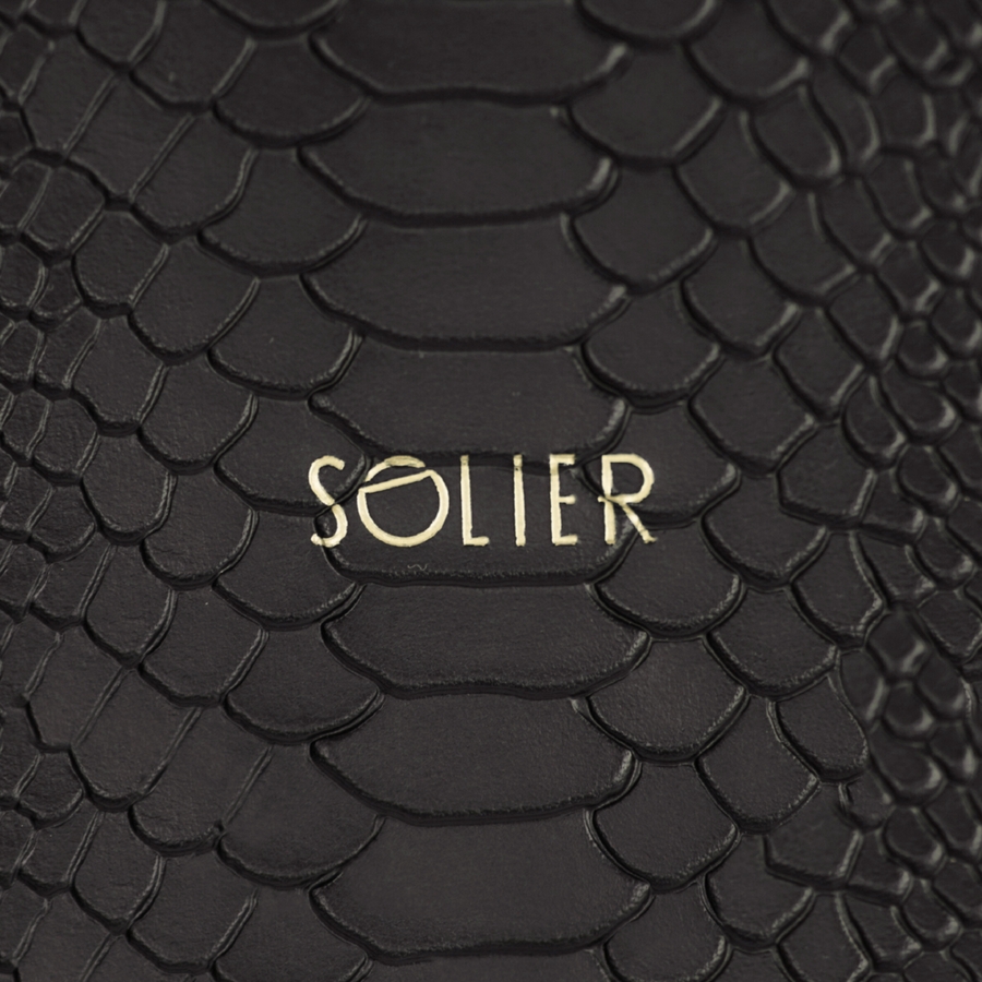 Skórzana torba na laptopa FL15 Positano czarny z motywem zwierzęcym