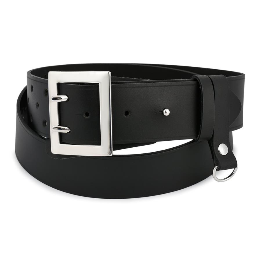 Pasek męski oficerski wojskowy solidny Beltimore W34 : Kolory - czarny, Rozmiar pasków - r.120-135 cm