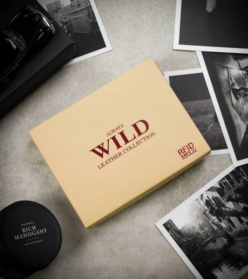 Portfel skórzany Always Wild [DH] N0035L-P-SCR czarny