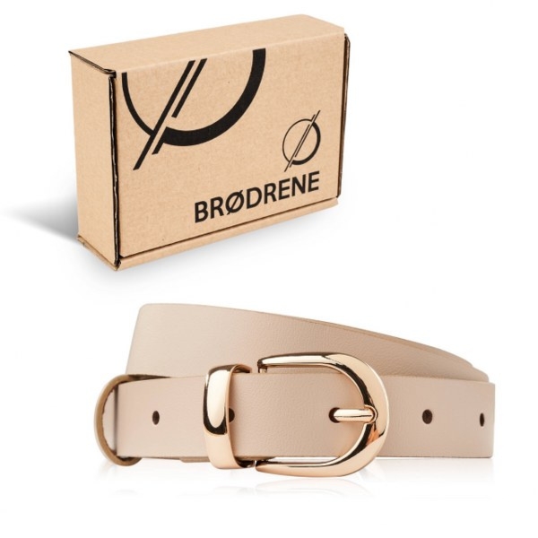 Pasek Damski Skórzany OPD-18 Brødrene Beżowy 115 cm
