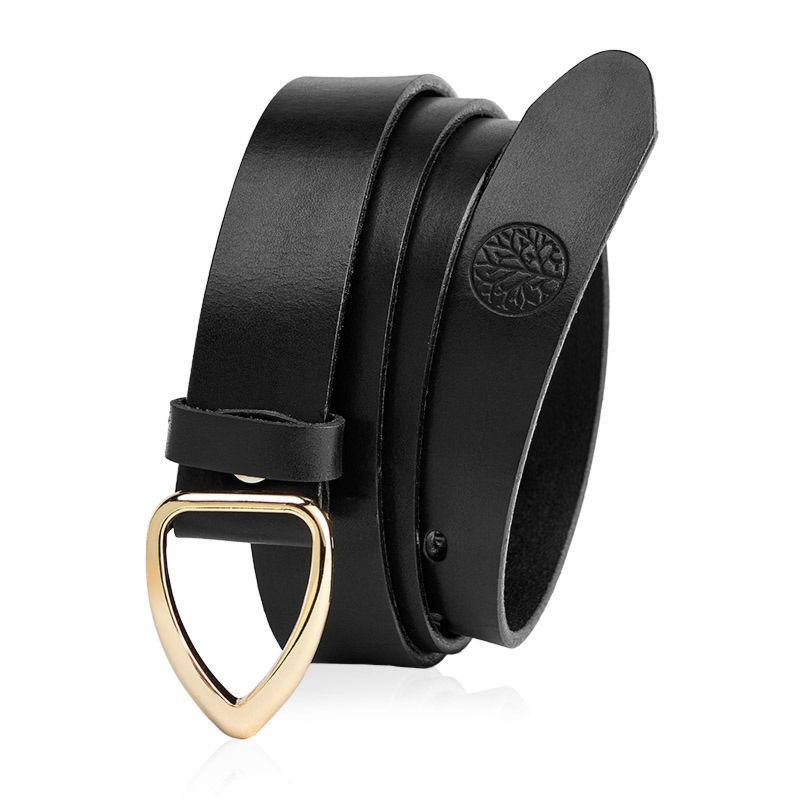 Skórzany pasek damski BETLEWSKI Czarny 75