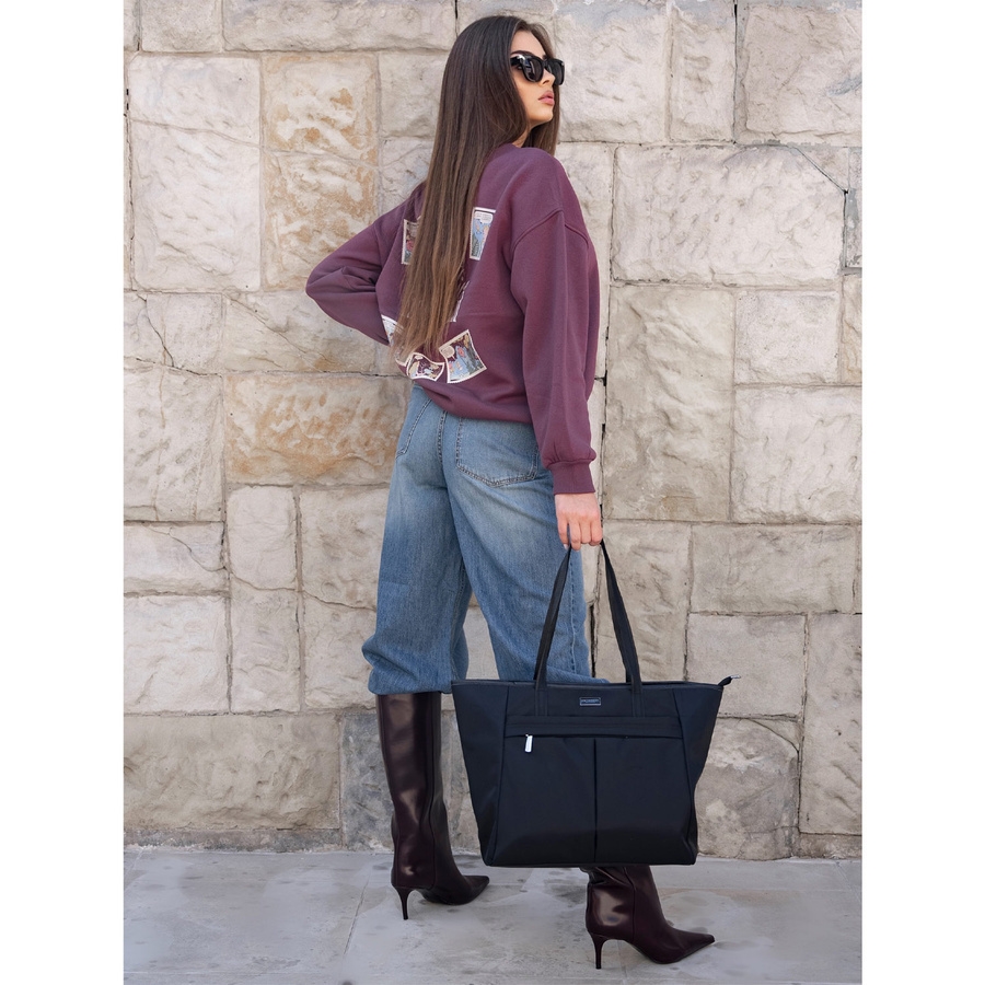 Torebka shopper Peterson PTN CTY-09 czarna