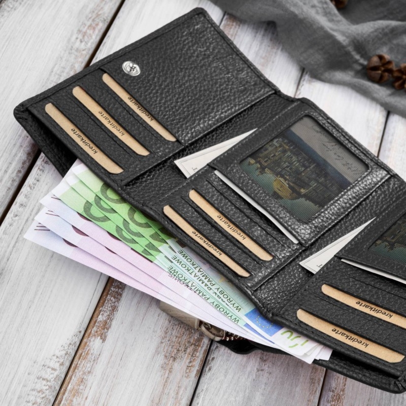 Zestaw prezentowy dla niej portfel damski skórzany T-138 i etui na karty T-151 Paolo Peruzzi ZUP-145-BL