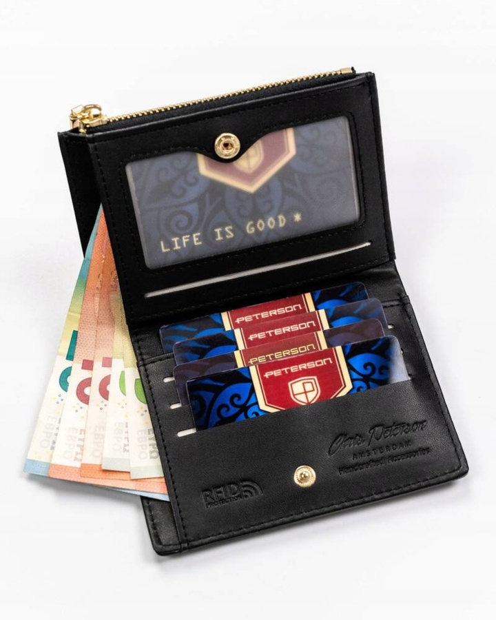 Mały portfel-portmonetka damska ze skóry ekologicznej — Peterson