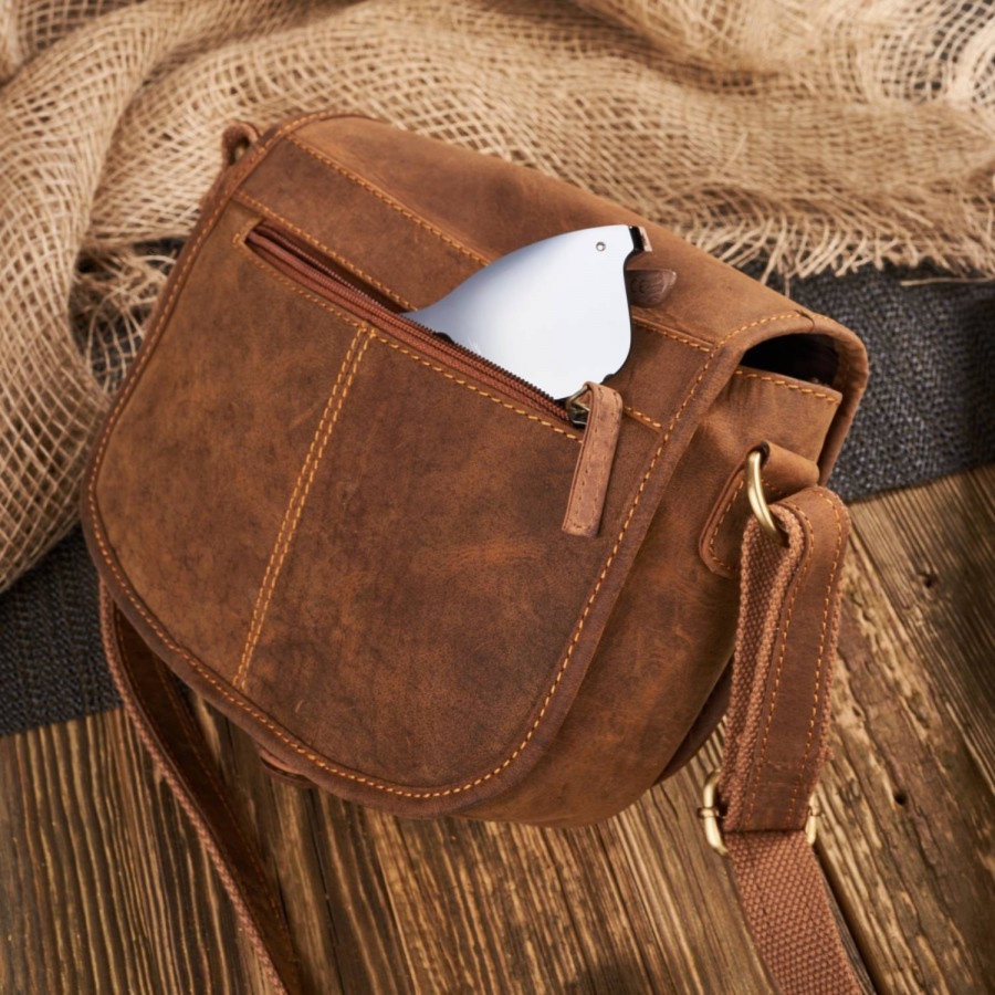 Listonoszka skórzana PAOLO PERUZZI T-39-LB jasny brązowy