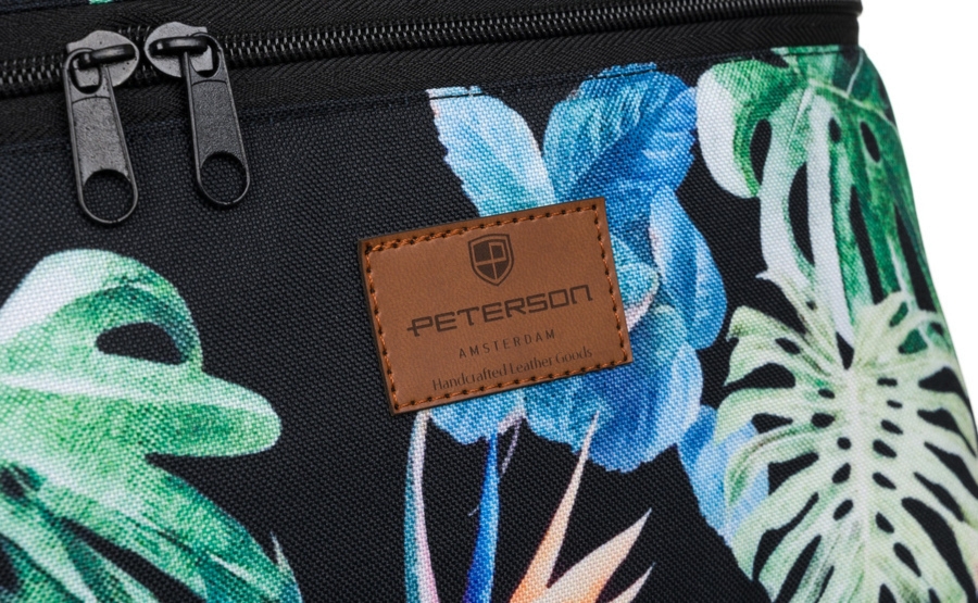 Kosmetyczka z poliestru PETERSON PTN KOS-D-05 liście print