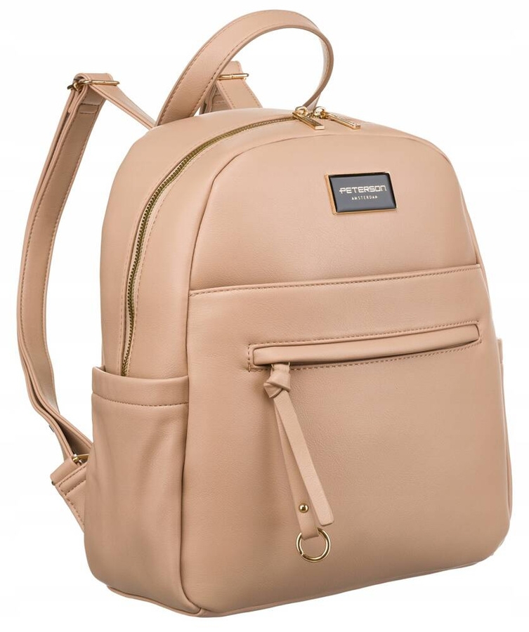 Plecak damski Peterson PTN T39013 c. beżowy