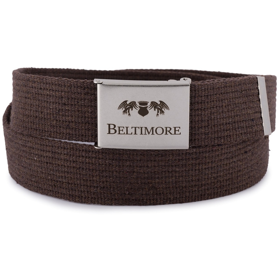 Beltimore męski parciany pasek parciak otwieracz brązowy F79