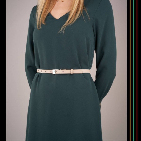 Pasek Skórzany Damski OPD-27 Brødrene Beżowy 100 cm