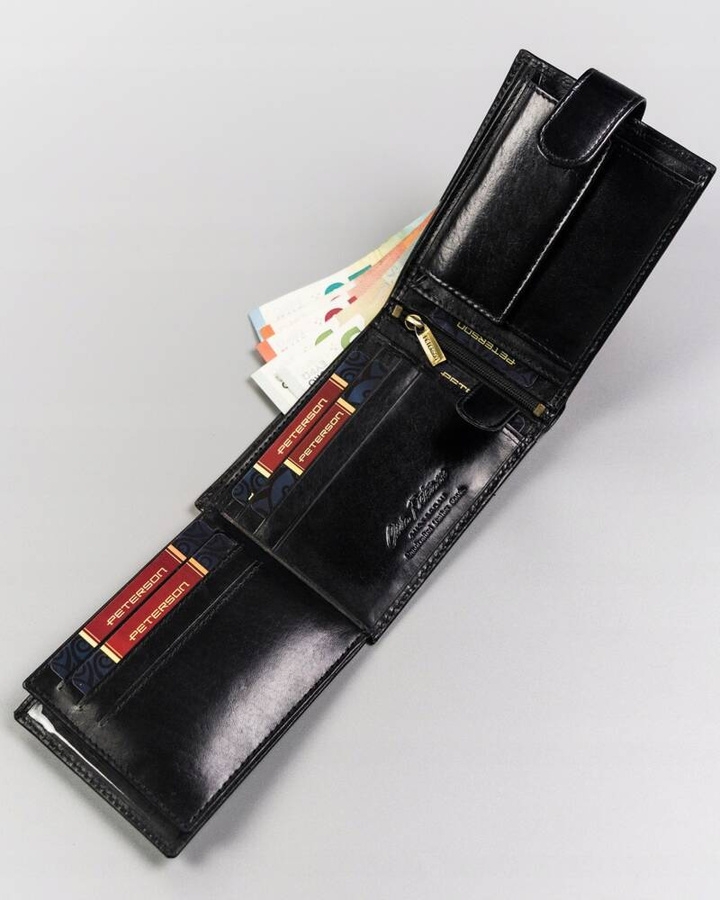 Portfel męski Peterson PTN 22306L-VT-E czarny