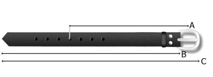 Pasek skórzany BELTIMORE r.95-110 cm E07 czarny