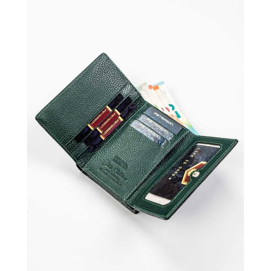 Portfel damski Peterson PTN PS15-09-FDS zielony