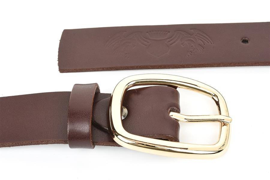 Beltimore skórzany damski pasek do spodni 3 cm burgundowy A68 : Kolory - brązowy, beżowy, Rozmiar pasków - r.100-115 cm