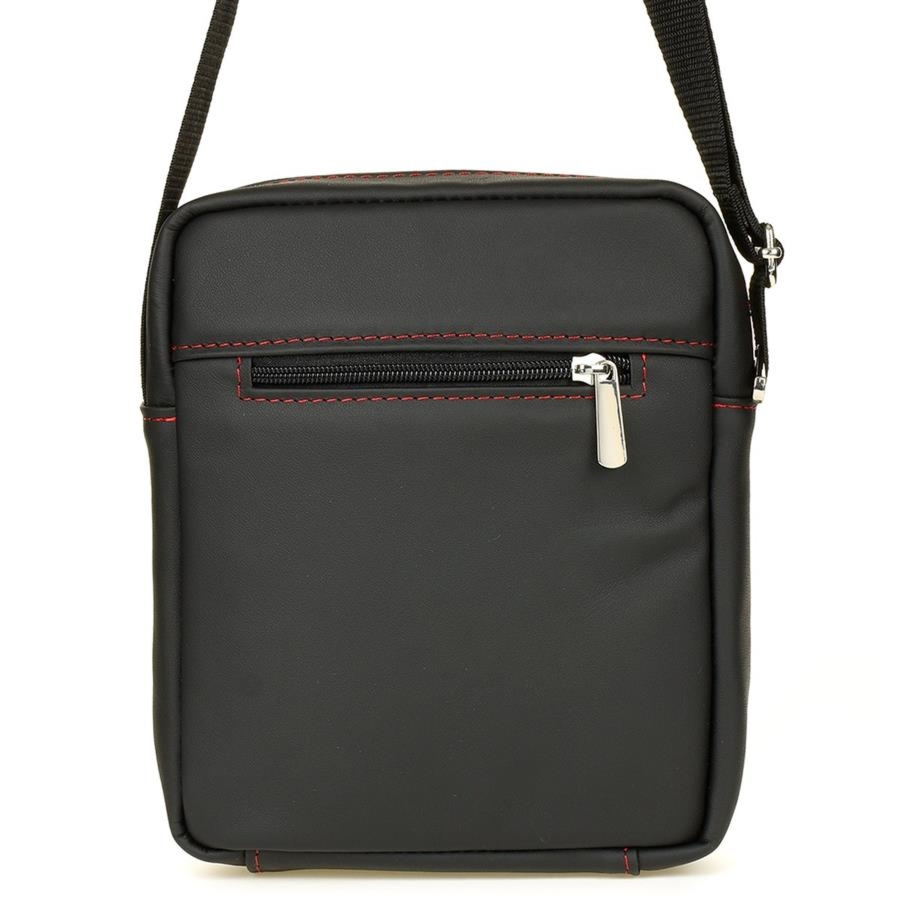 Beltimore torba męska na ramię skórzana czarna pasek F17
