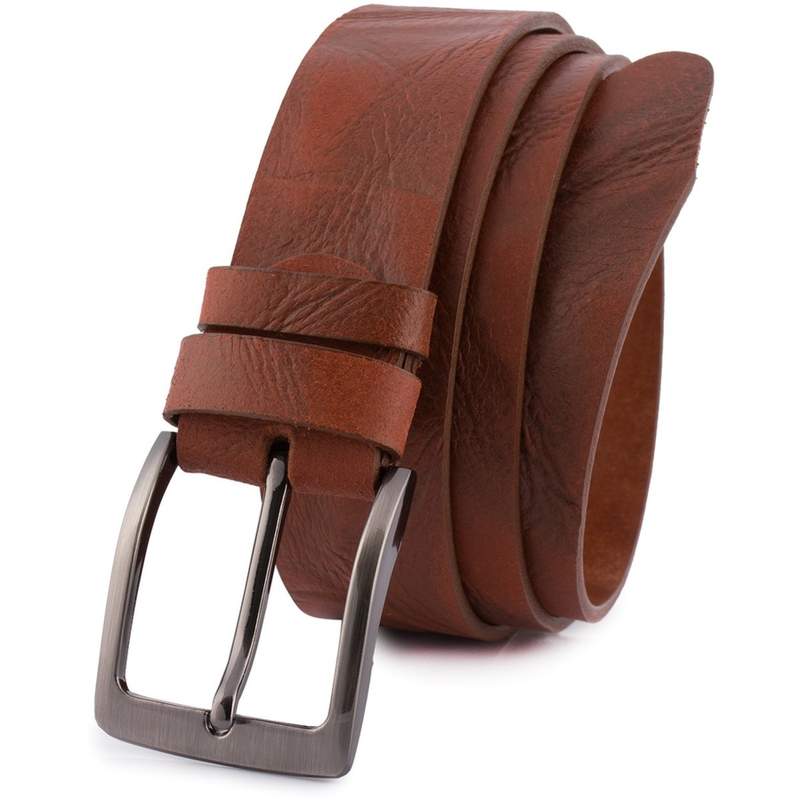 Pasek skórzany BELTIMORE r.85-100 cm E35 brązowy