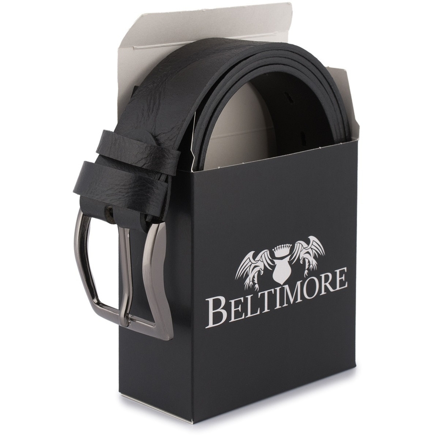 Pasek męski skórzany premium szeroki 4 cm skóra licowa Beltimore czarny E36 : Kolory - brązowy, beżowy, Rozmiar pasków - r.95-110 cm